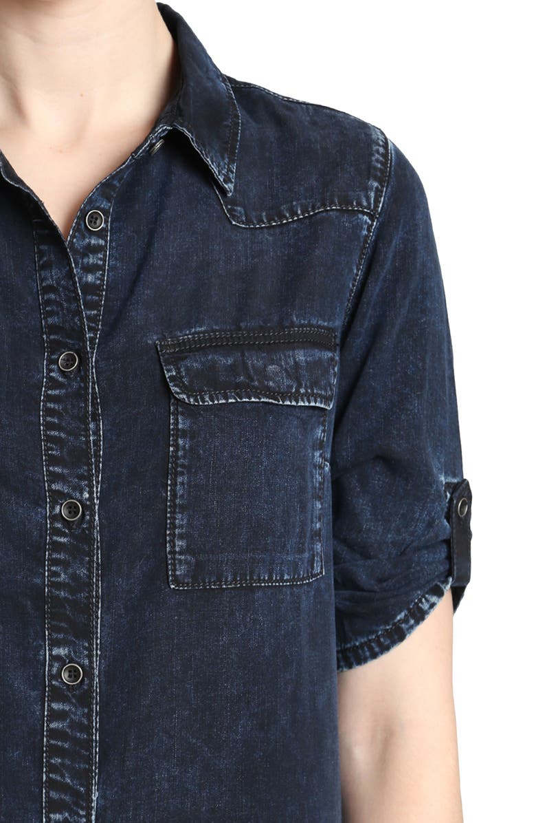 Mavi Jeans Bree Denim Shirtdress, Alternate, color, 