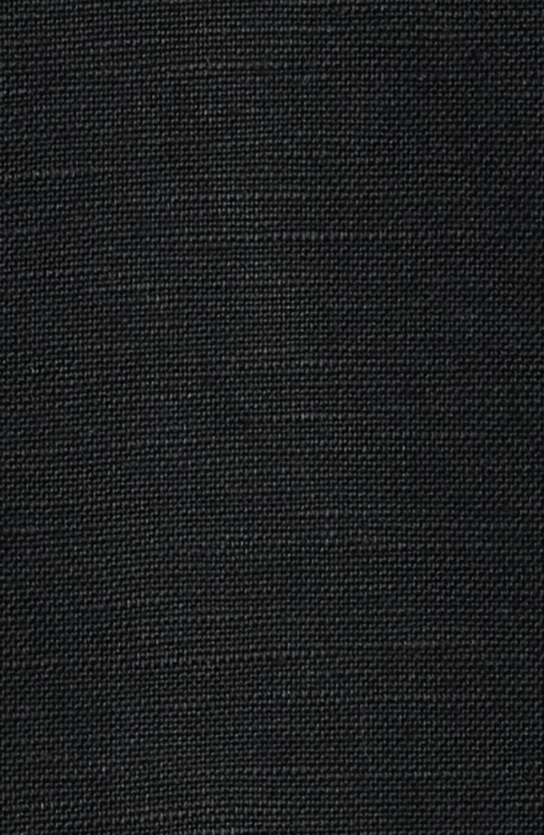 Open Edit Slim Fit Solid Linen Blend Sport Coat, Alternate, color, Black Caviar