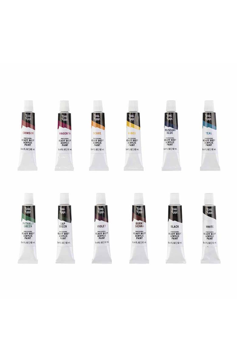 Brea Reese Professional Heavy Body Acrylic Paint Set 12 Tubes, Alternate, color, Multicolored