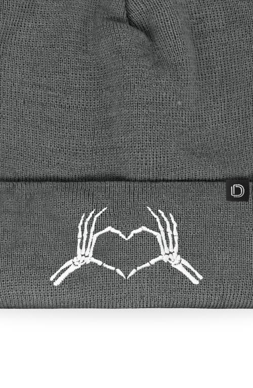 Dalix Heart Of Bones Beanie In Baby Blue