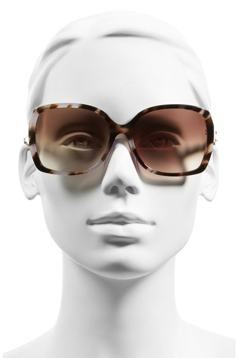 'darrilyn' 58mm butterfly sunglasses, Alternate, color, TORTOISE/ LAVENDER