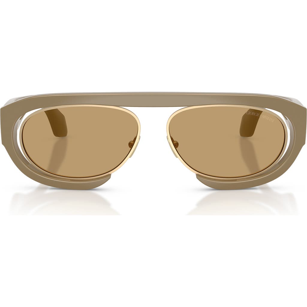 Giorgio Armani 57mm Oval Sunglasses In Neutral