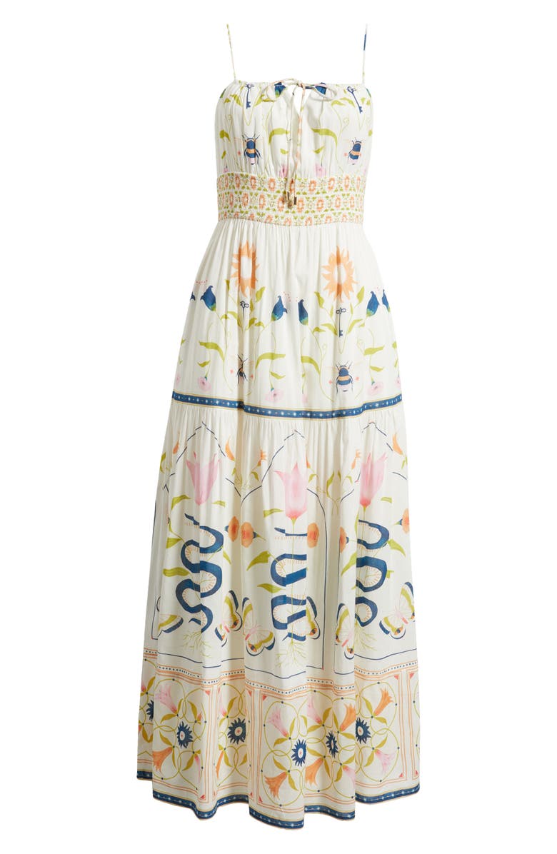 Cleobella Adria Smocked Waist Cotton Blend Sundress, Alternate, color, Montecito Print