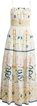 Cleobella Adria Smocked Waist Cotton Blend Sundress