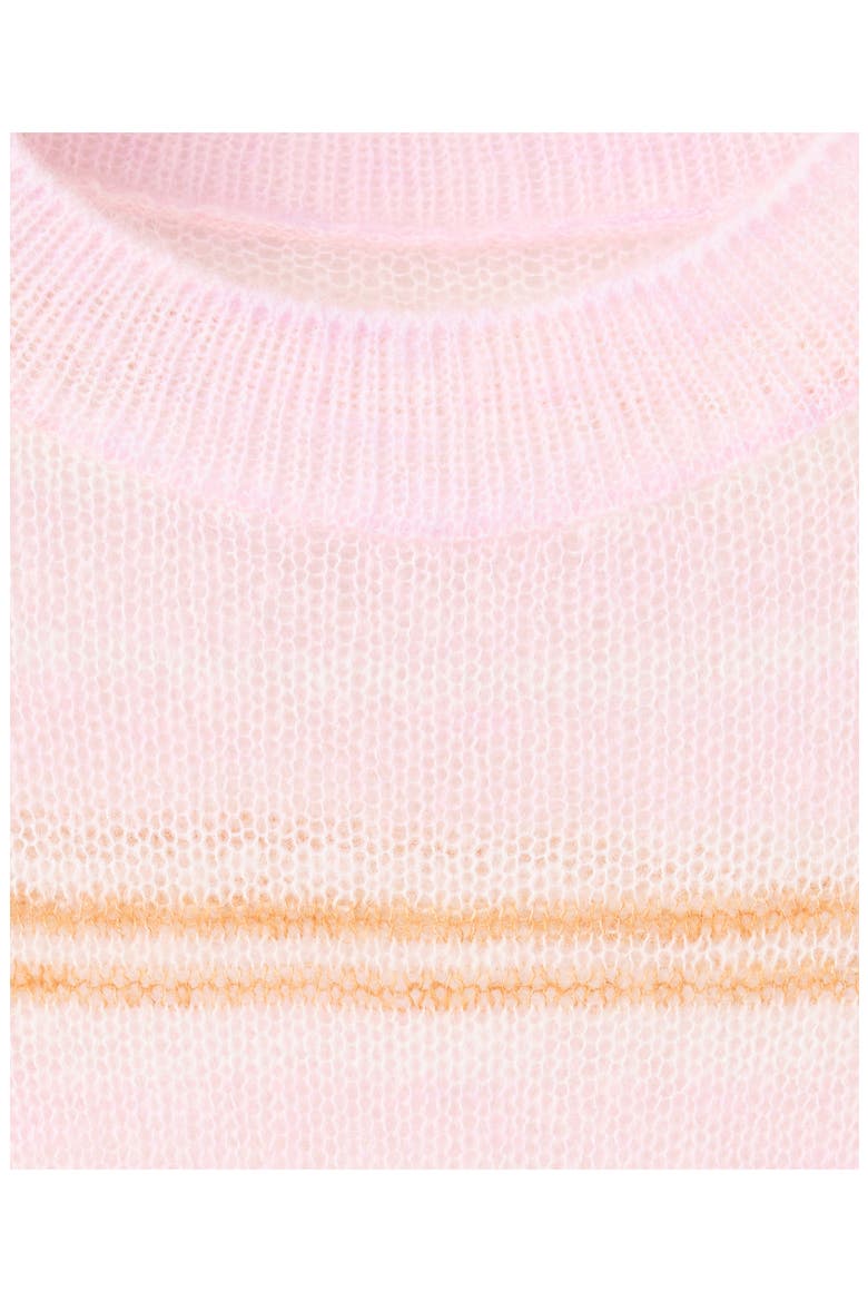 Stripe Crewneck Sweater, Alternate, color, PASTEL PINK