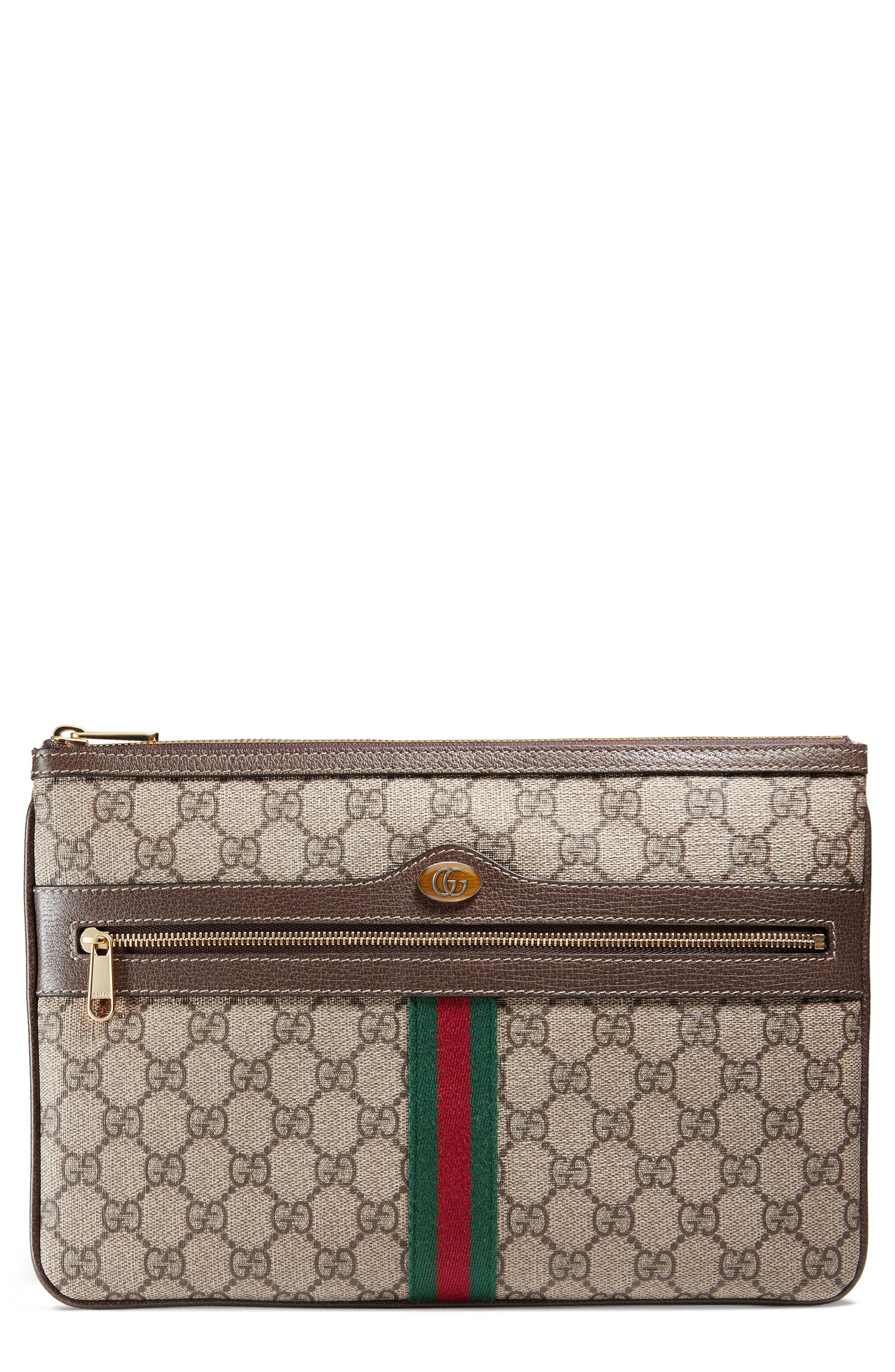 Gucci Ophidia GG Supreme Canvas Zip Pouch, Main, color, 