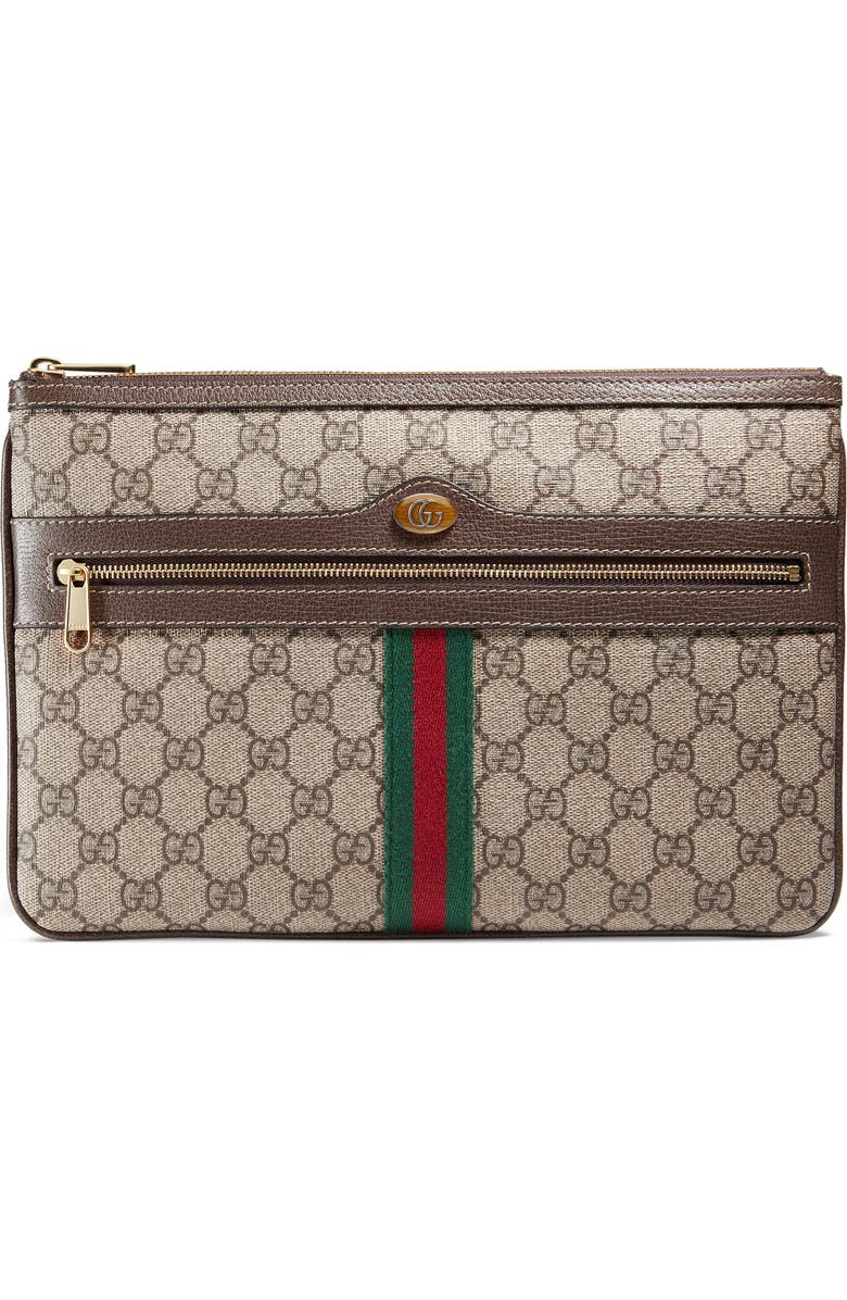 Gucci Ophidia GG Supreme Canvas Zip Pouch, Main, color,