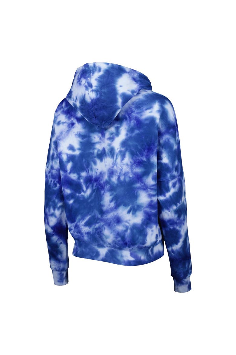 Women's New Era Royal Philadelphia 76ers Brushed Cotton Tie-Dye Pullover Hoodie, Alternate, color, Royal