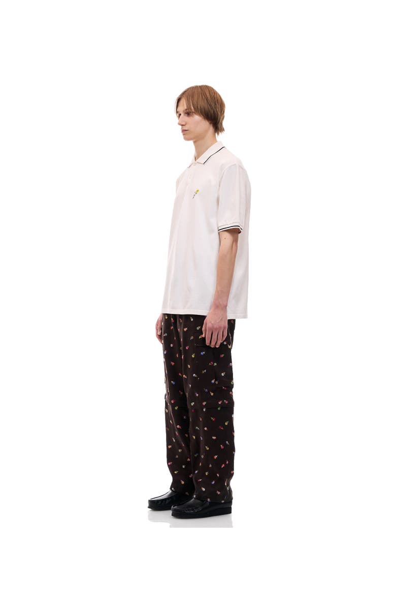 Floral Polo, Alternate, color, Off White