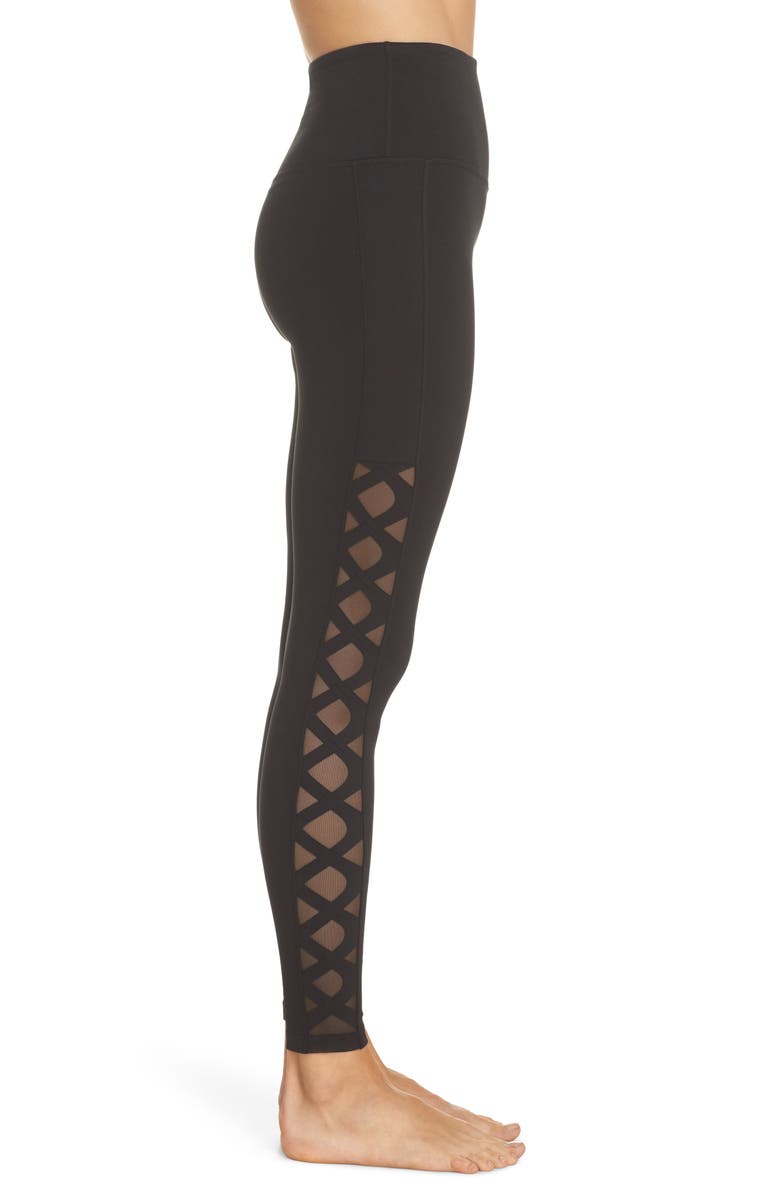 Zella Laser Cut High Waist Leggings, Alternate, color,