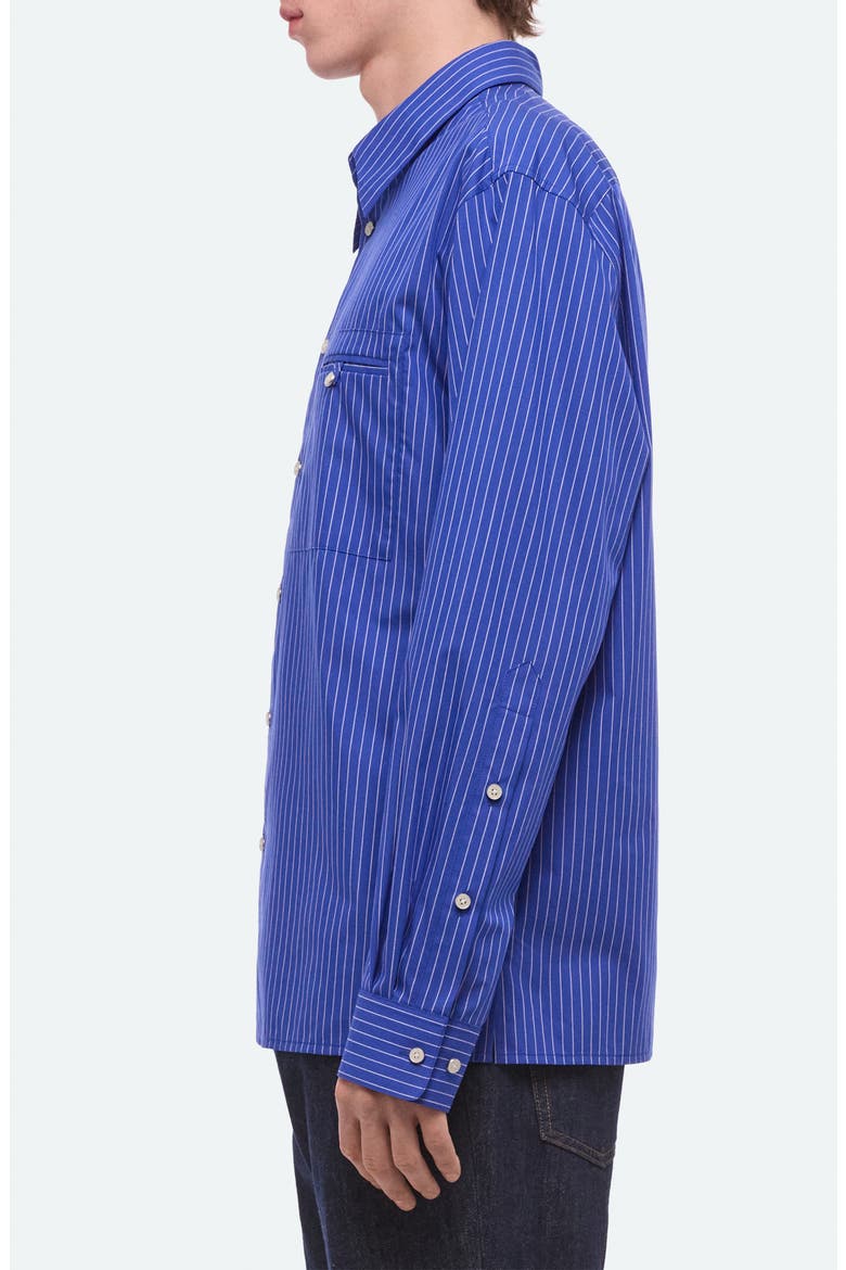 Relaxed Fit Stripe Button-Up Shirt, Alternate, color, ROYAL BLUE MULTI