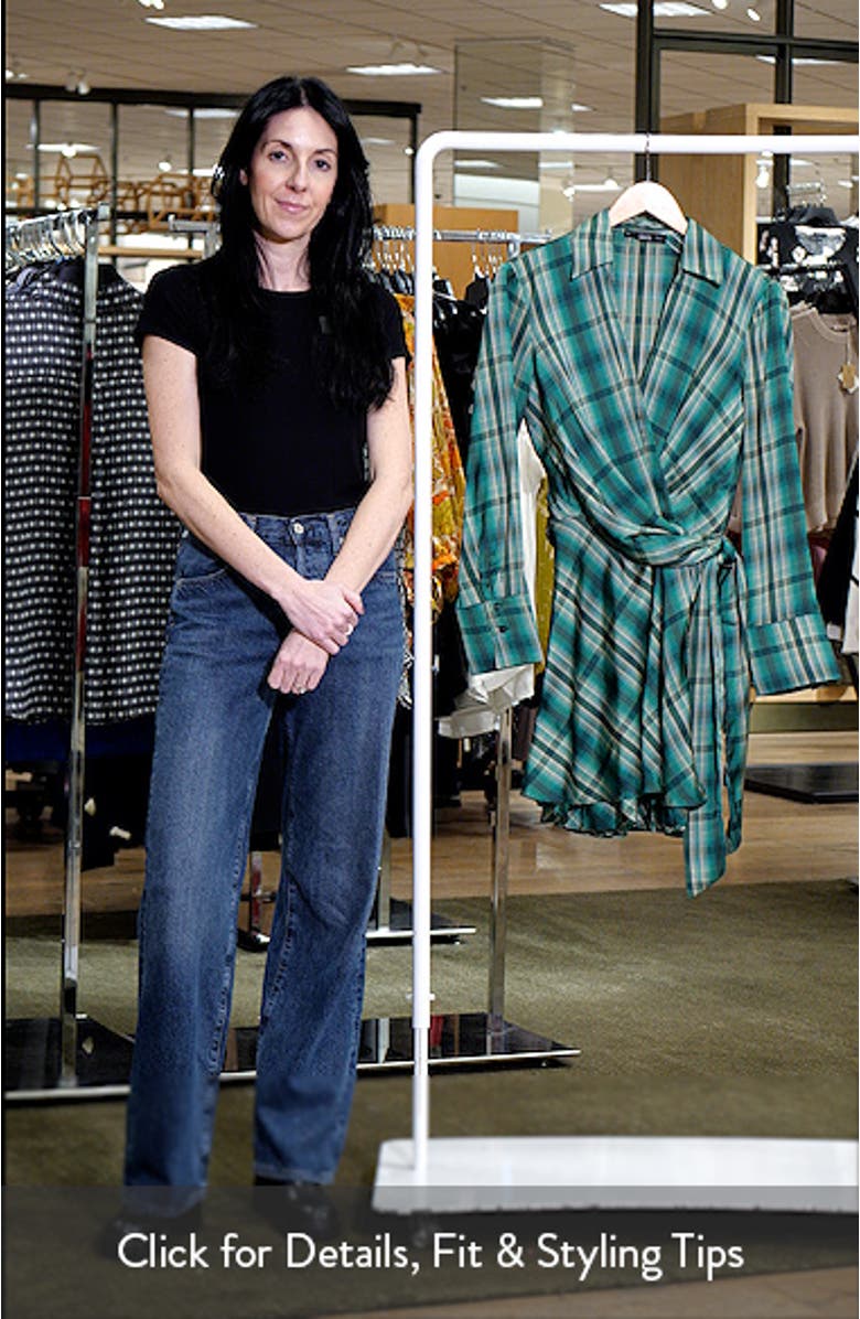 Check Faux Wrap Shirtdress, sales video thumbnail