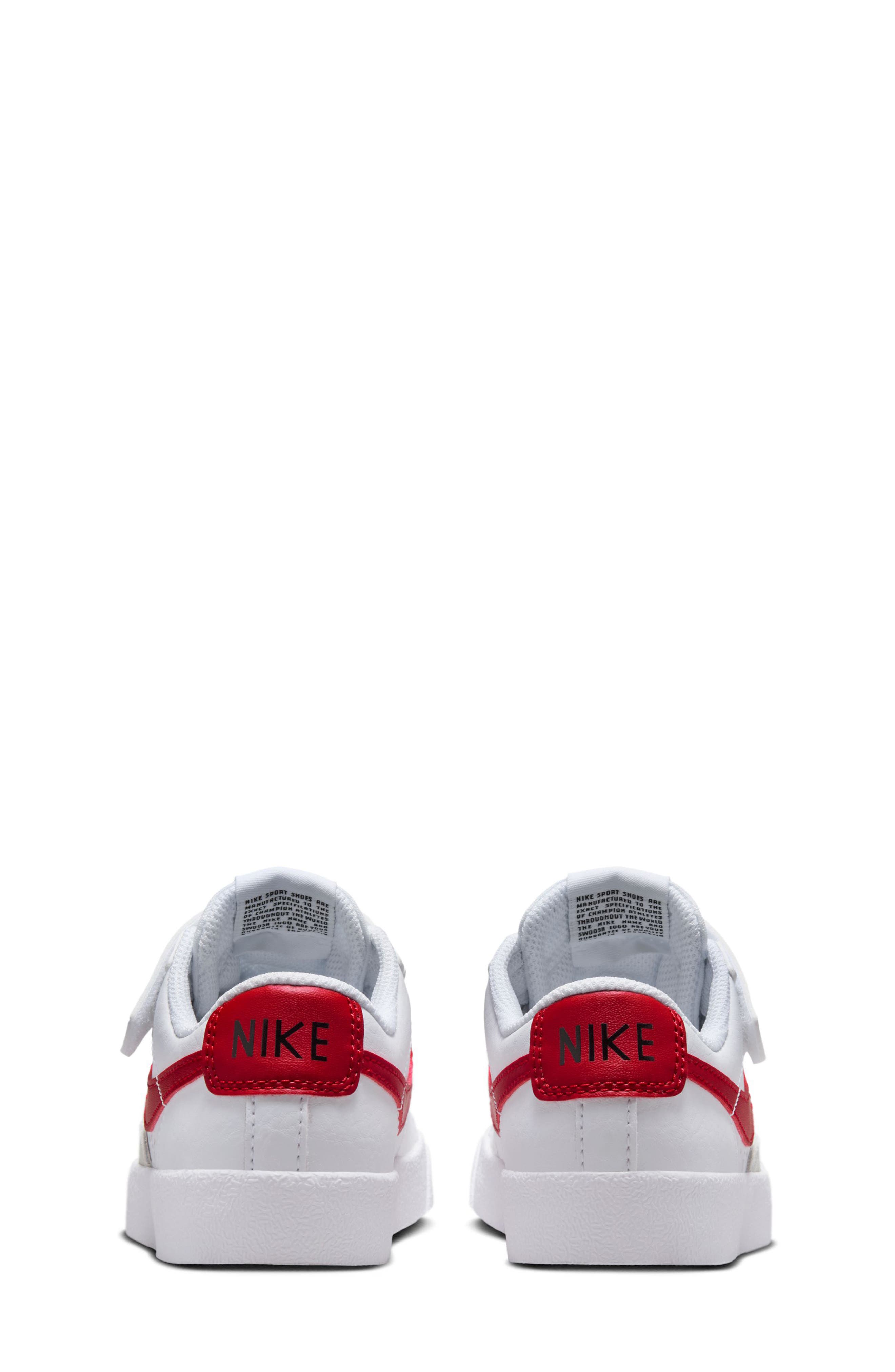 Nike Kids' Blazer Low '77 Low Top Sneaker, Alternate, color, White/ Gym Red/ Black