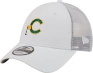 New Era Men's New Era White Chicago Cubs Flag 9FORTY Trucker Adjustable Hat