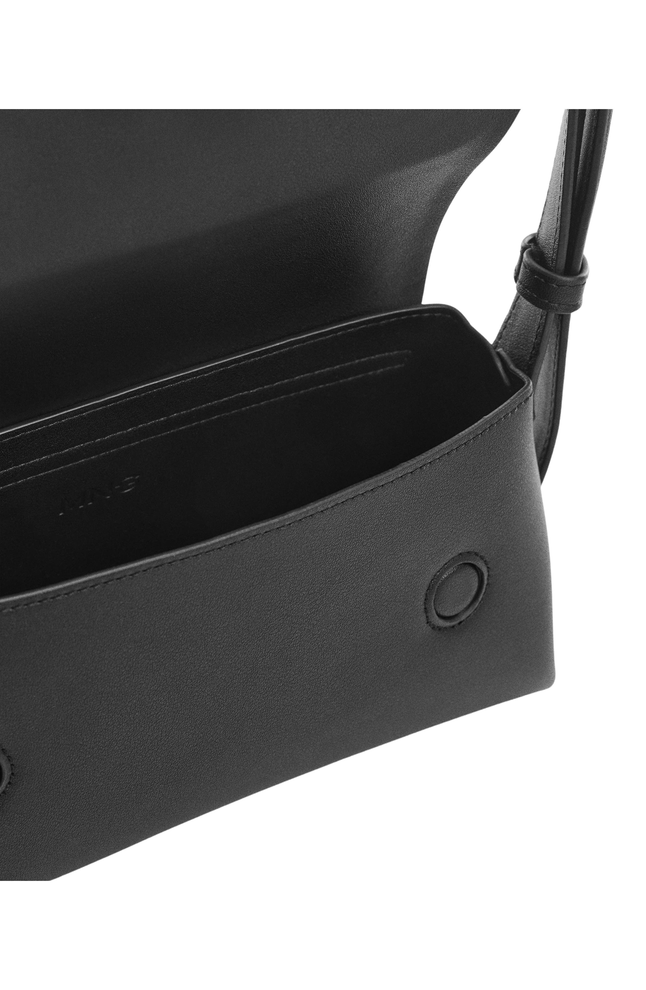 MANGO Faux Leather Shoulder Bag, Alternate, color, 