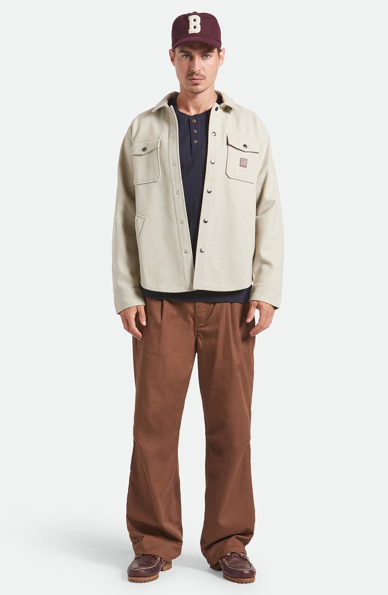 Brixton Durham Herringbone Shirt Jacket, Alternate, color, Brushed Elm