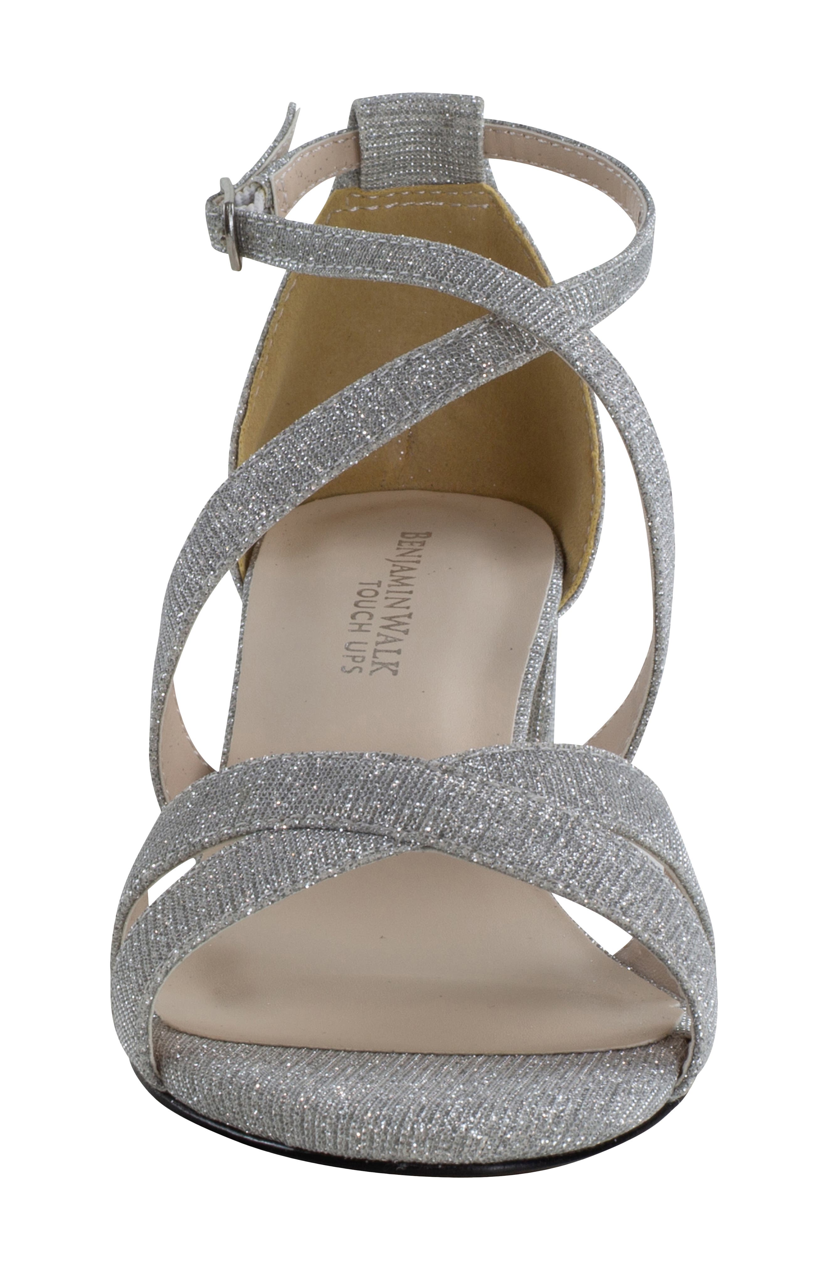 Touch Ups Audrey Block Heel Sandal, Alternate, color, Silver