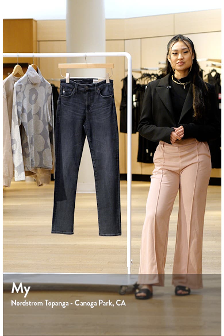 Mari Mid Rise Slim Straight Leg Jeans video