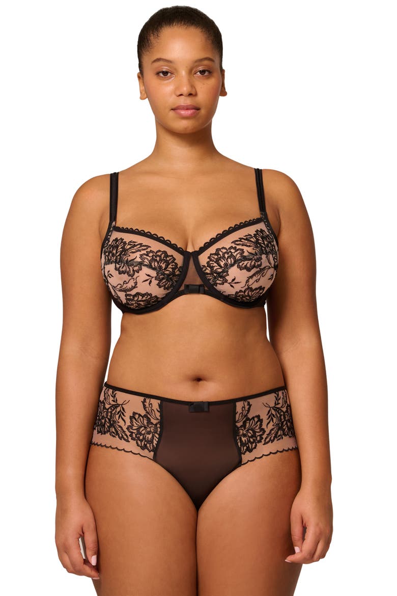 Romance Underwire Sheer Full Cup Bra, Alternate, color, LIGHT TATOO