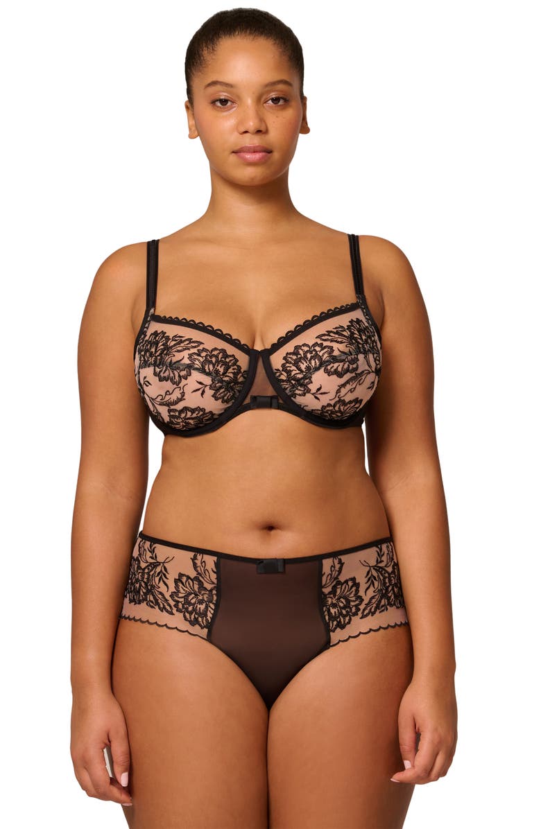 Simone Perele Romance Underwire Sheer Full Cup Bra, Alternate, color, Light Tatoo