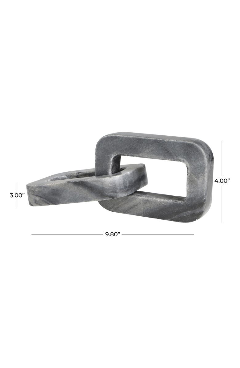 VIVIAN LUNE HOME Marble Chain Sculpture, Alternate, color, Grey