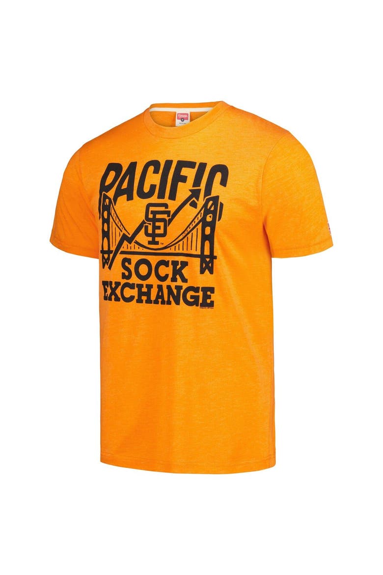 Men's Homage Orange San Francisco Giants Doodle Collection Pacific Sock Exchange Tri-Blend T-Shirt, Alternate, color, Orange
