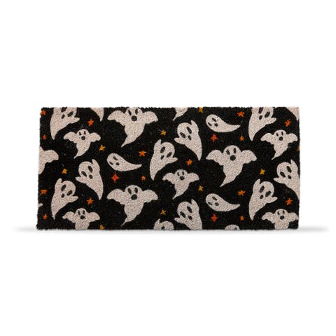 Halloween Ghost Coir Door Mat for Spooky Home Decor