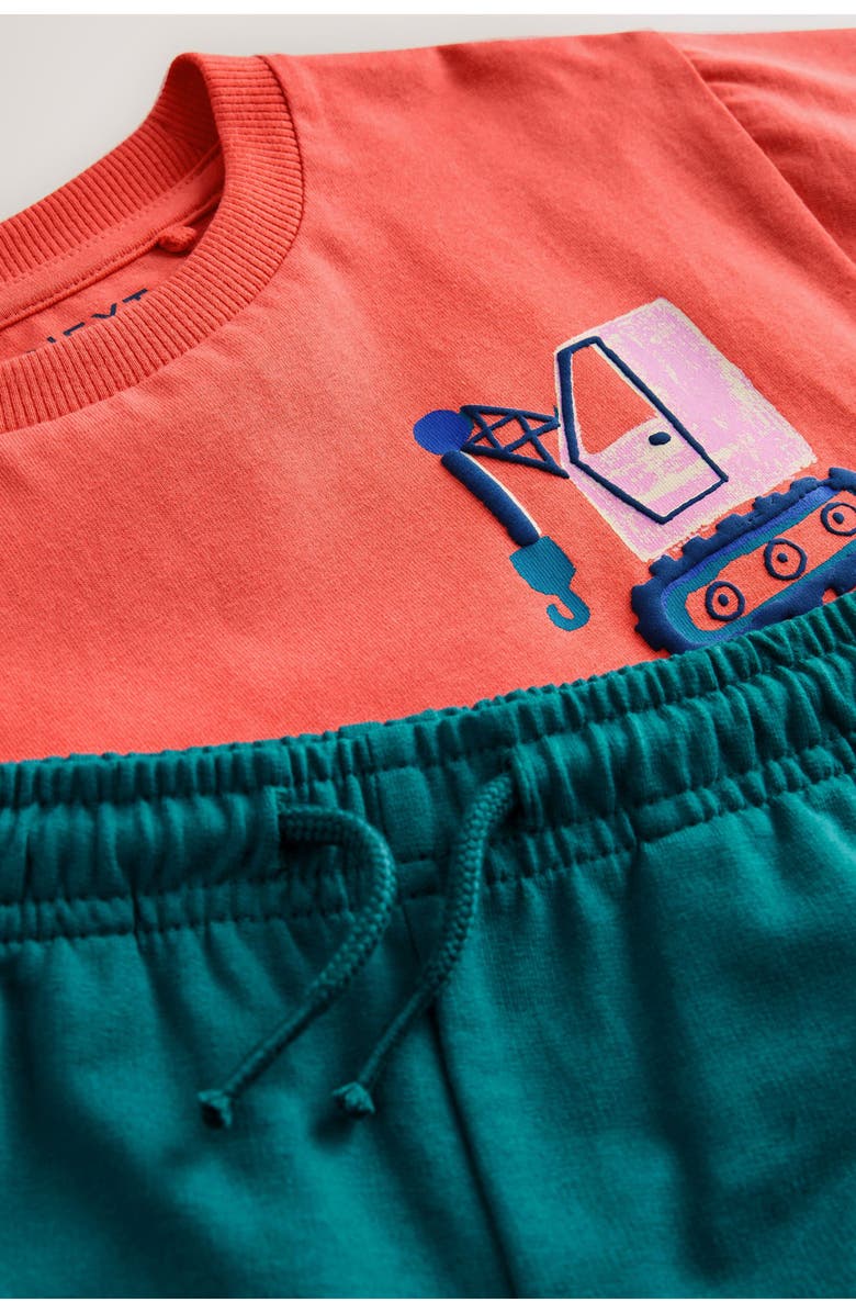 NEXT Kids' Dig All Day Graphic T-Shirt & Drawstring Shorts Set, Alternate, color, Orange