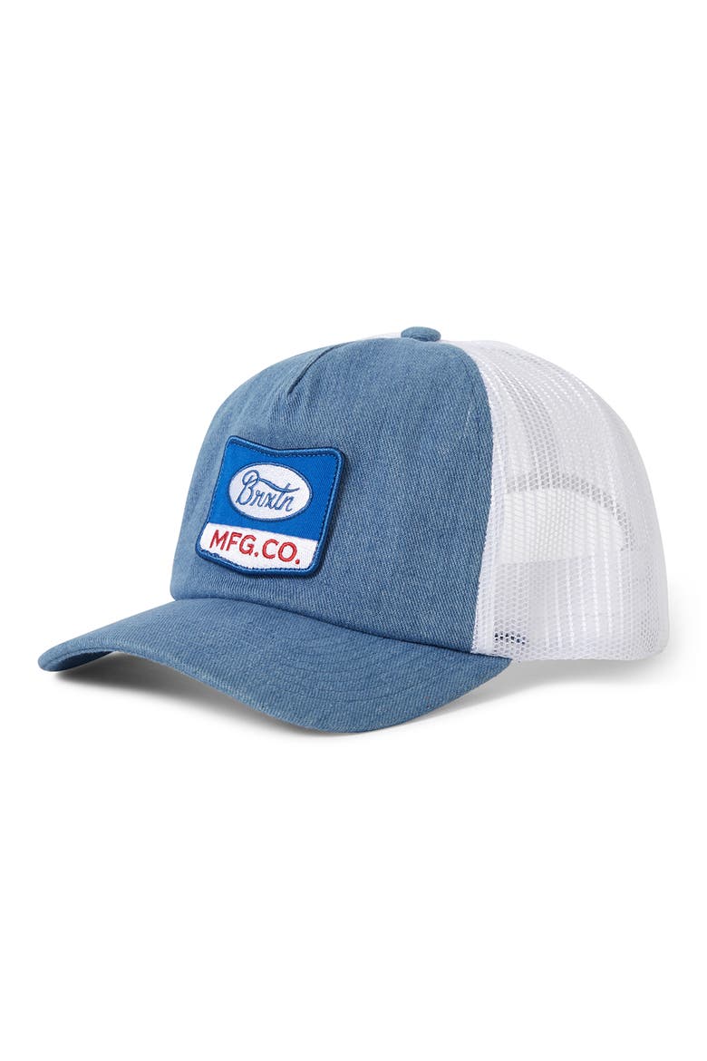 Phillips Netplus Trucker Hat, Main, color, DENIM/ WHITE
