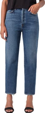 AGOLDE '90s Pinch Waist High Waist Crop Straight Leg Jeans