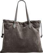 Jimmy Choo Large Suede Drawstring Tote