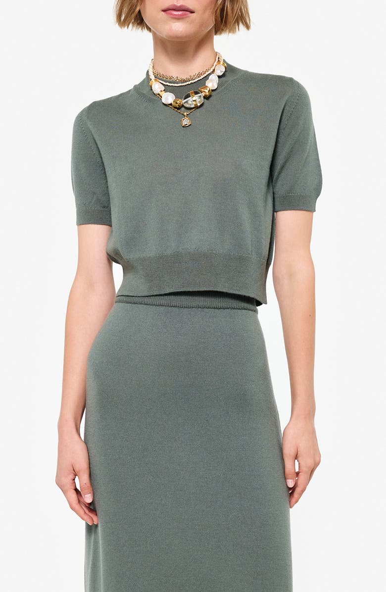 CAMI NYC Lexa Mock Neck Crop Merino Wool Sweater, Main, color,