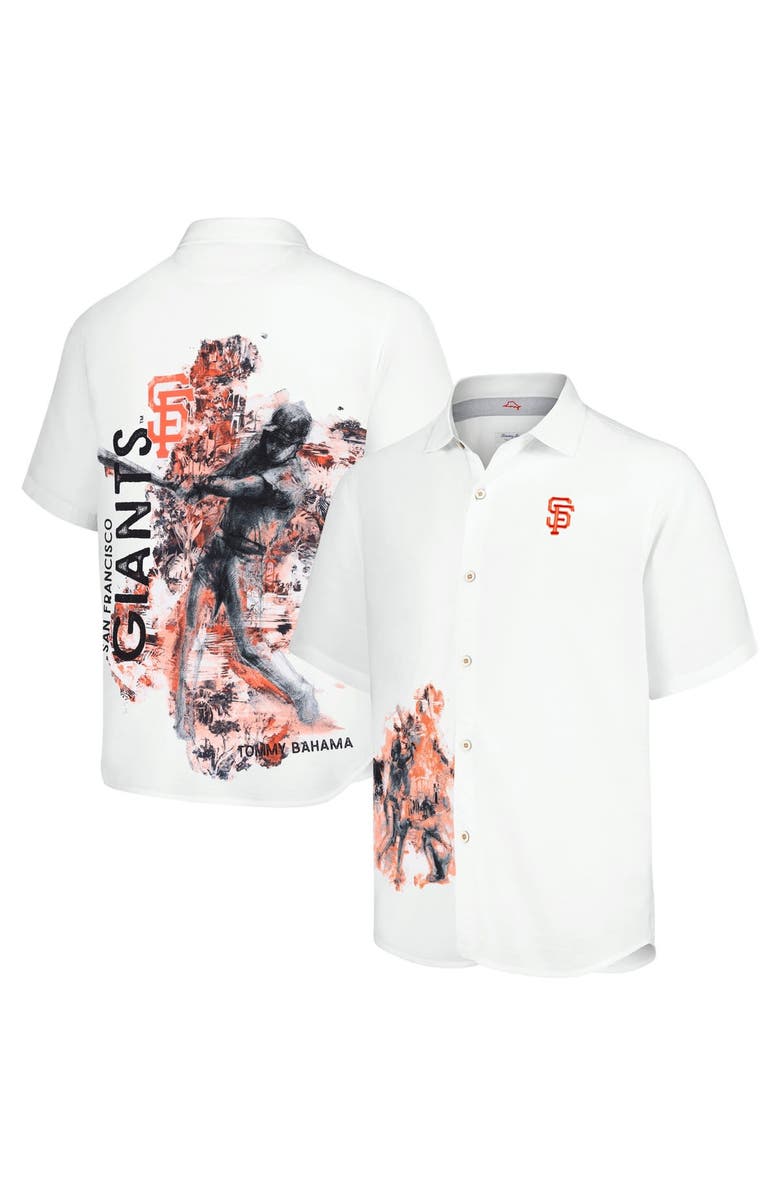 Tommy Bahama Men's Tommy Bahama White San Francisco Giants Veracruz Ace Islanders Button-Up Shirt, Main, color, White