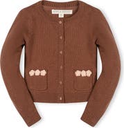 Hope & Henry Kids' Organic Rosette Pocket Cardigan Sweater