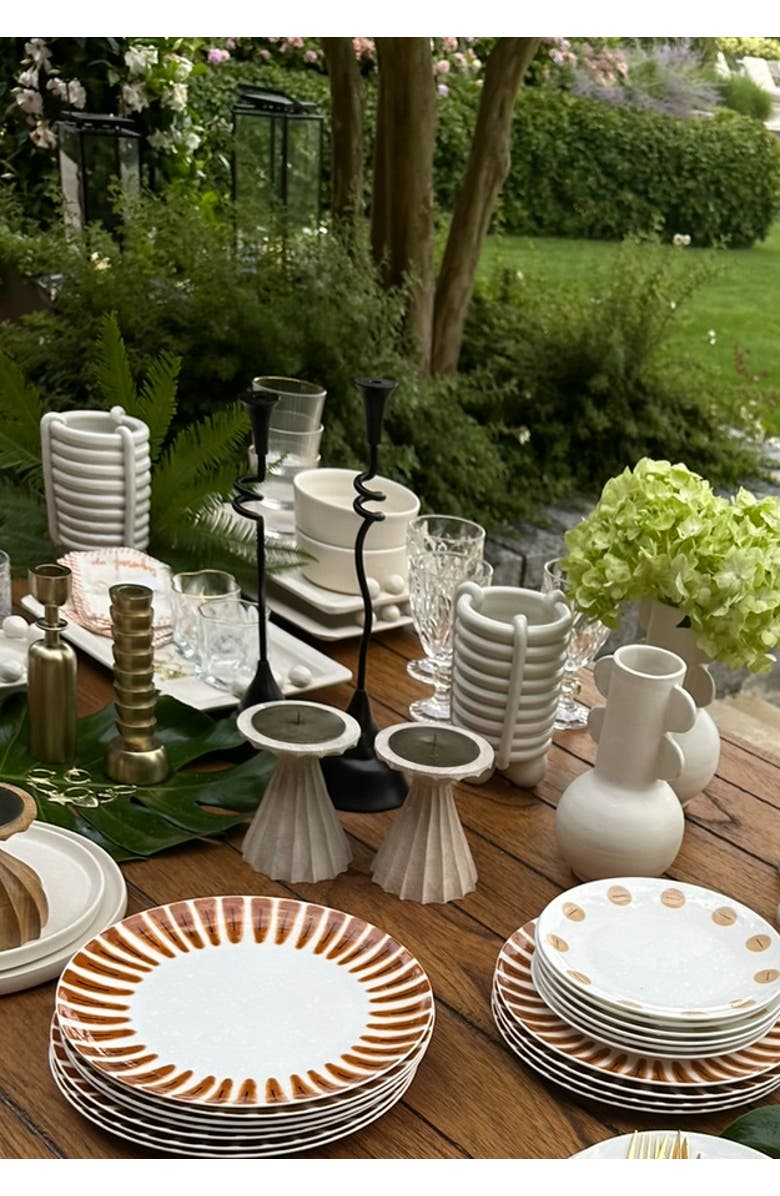 House of Revelry Bleached Tall Pillar Candle Holder, Alternate, color, Whitewash