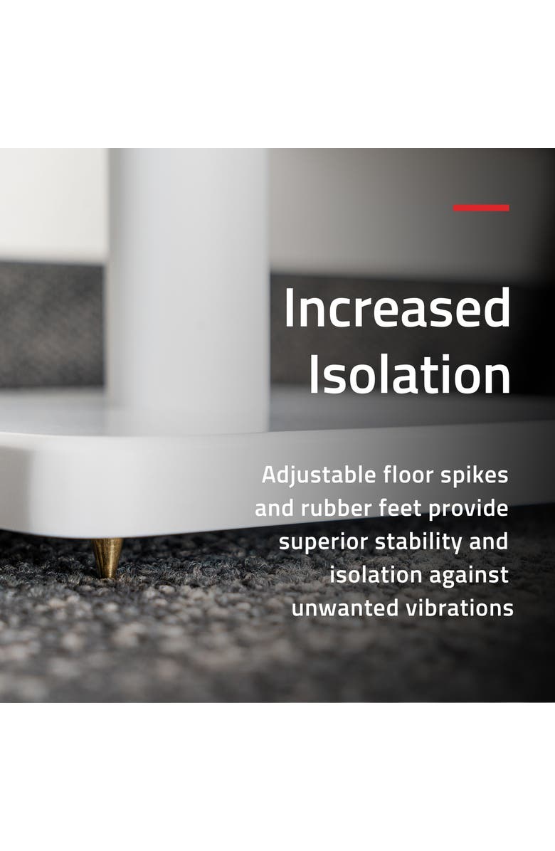 Fluance Speaker Stands for Surround Sound & Bookshelf Speakers Square Base/Pair, Alternate, color, Matte White