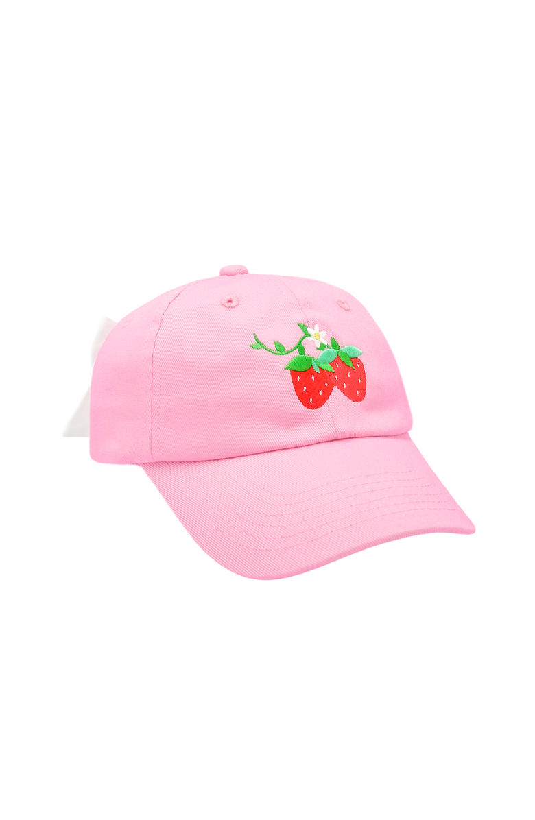 Bits & Bows Strawberry Fields Twill Bow Baseball Hat, Main, color, Pink
