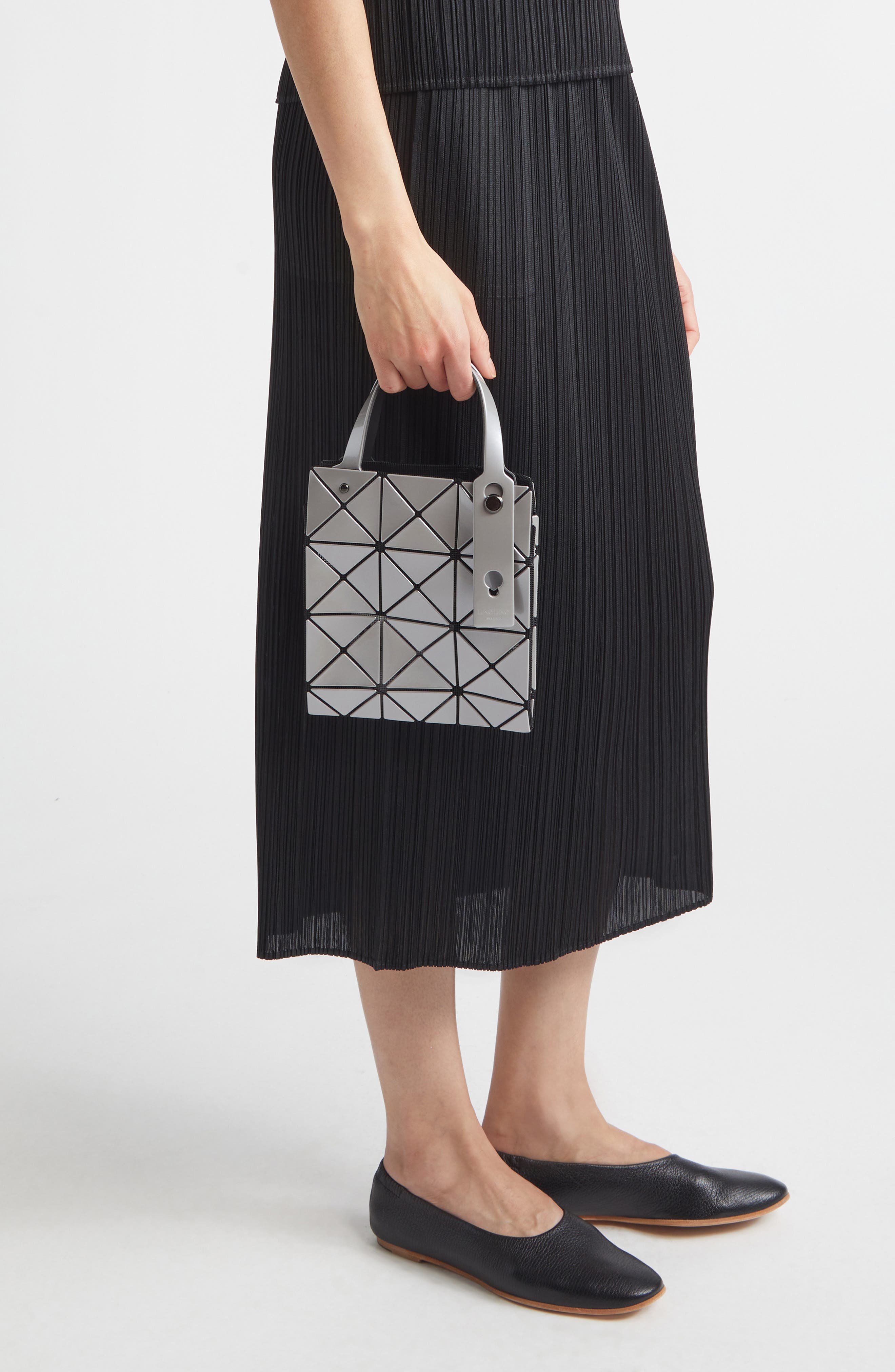 Bao Bao Issey Miyake Carat Top Handle Bag, Alternate, color, Gray