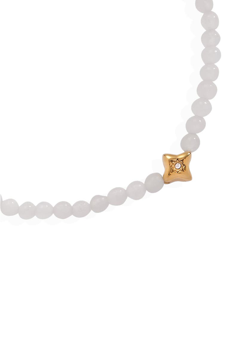 Alex and Ani Star White Jade Mini Stretch Bracelet, Alternate, color, 