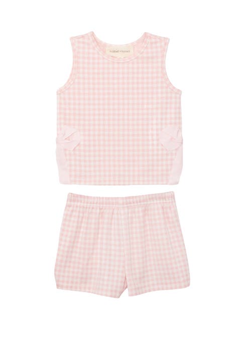 Pink Plaid Perfection Sleeveless Two Piece Set