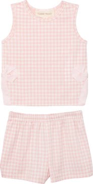 Mabel + Honey Pink Plaid Perfection Sleeveless Two Piece Set