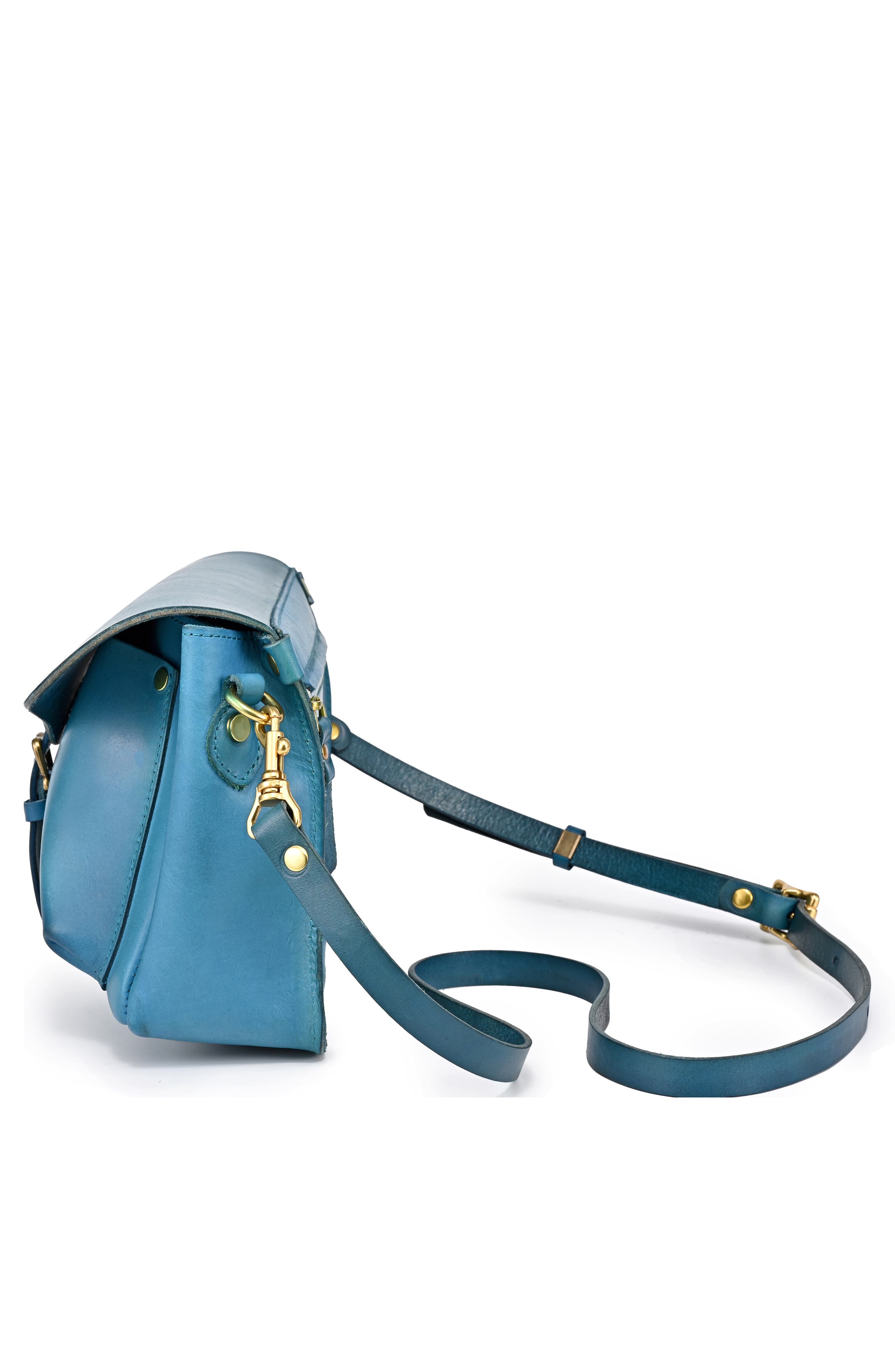 Isla Leather Crossbody Bag, Alternate, color, TURQUOISE