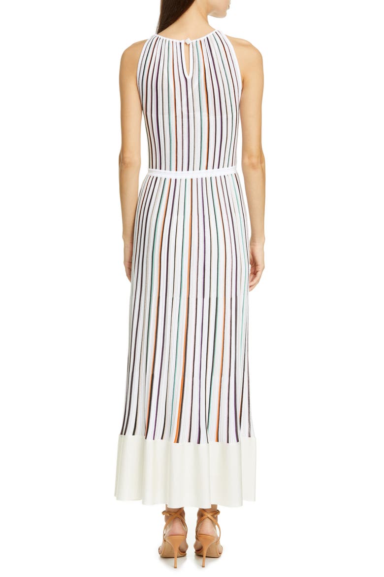 Multicolor Stripe Rib Maxi Dress, Alternate, color, WHITE MULTI