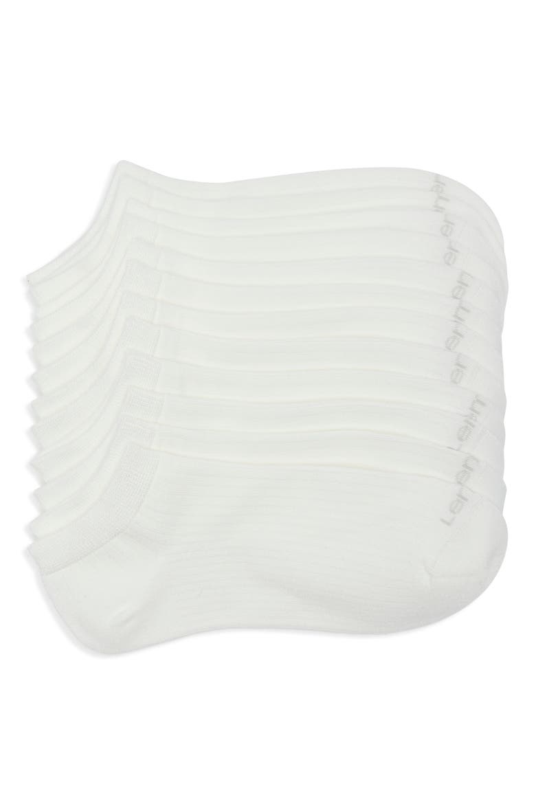 6-Pack Rib Low Cut Socks, Main, color, WHITE