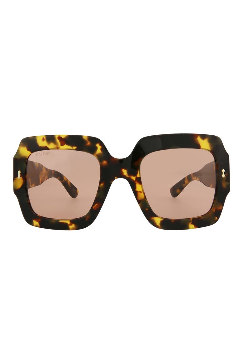 53mm Square Sunglasses, Main, color, HAVANA HAVANA RED