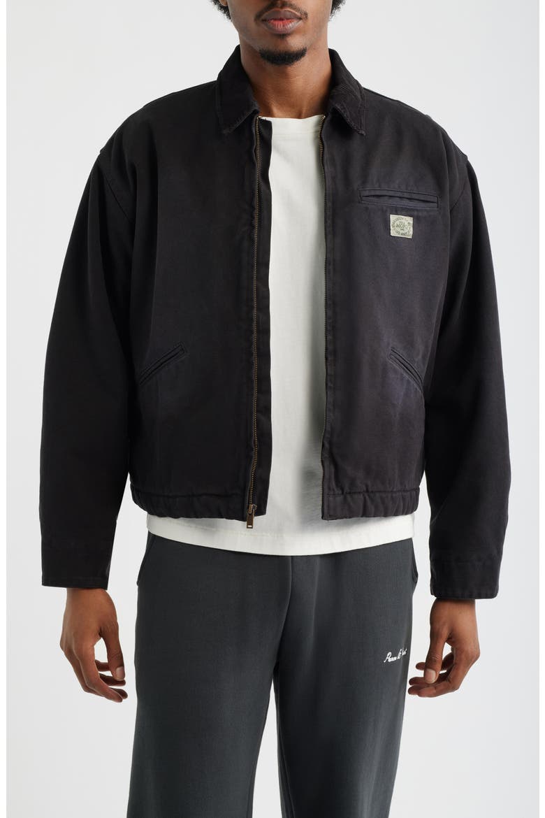 Cotton Canvas Utility Jacket, Main, color, BLACK