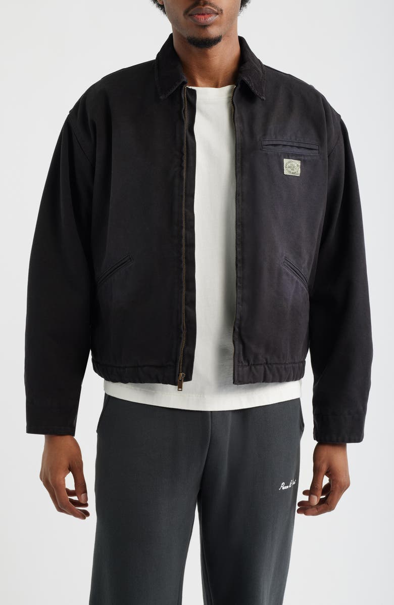 Museum of Peace & Quiet Cotton Canvas Utility Jacket, Main, color, Black