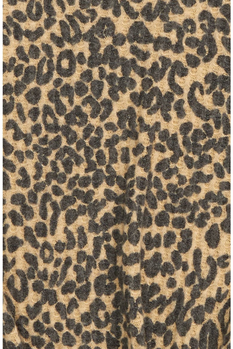 Cozy Tie Front Top, Alternate, color, BEIGE SEMOLINA LEOPARD