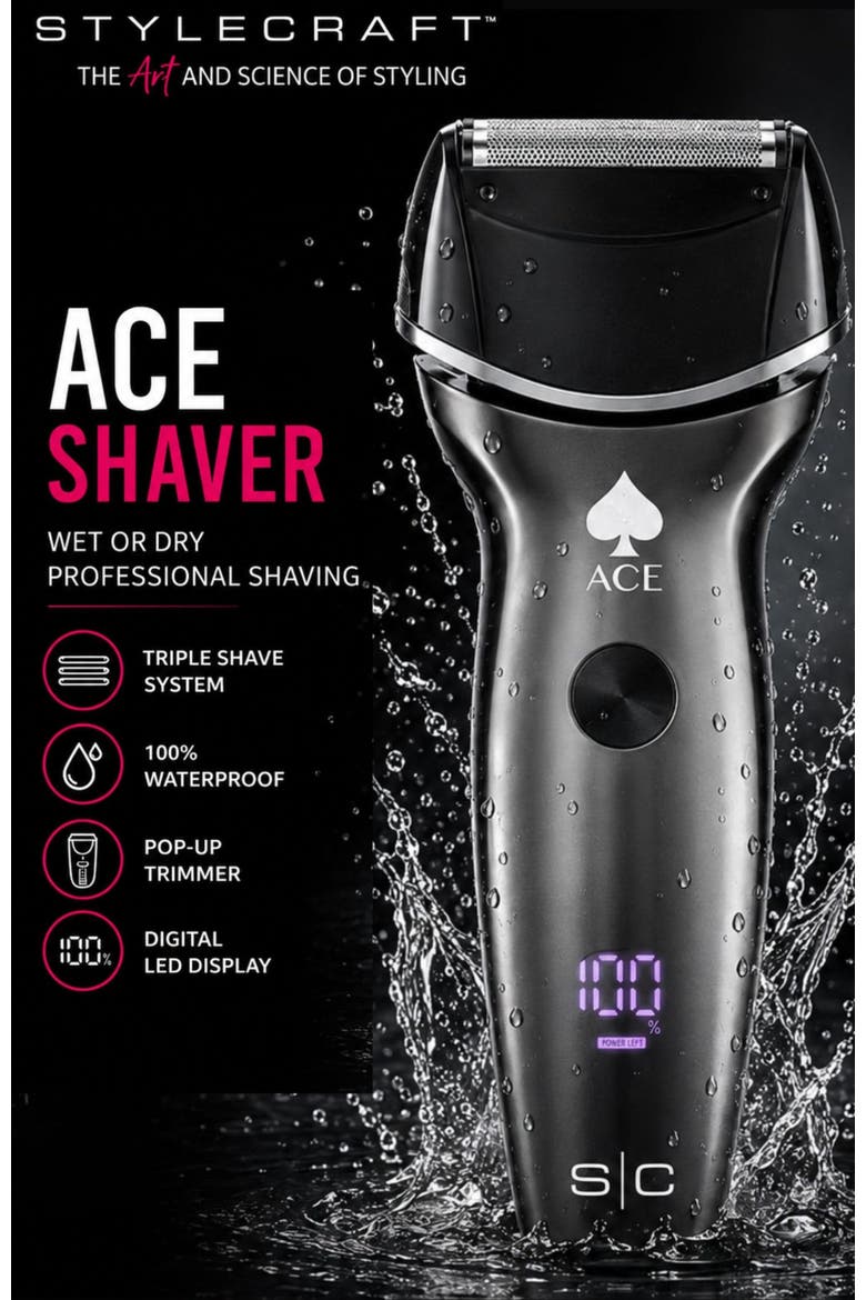 Ace Waterproof Cordless Foil Shaver, Alternate, color, Silver