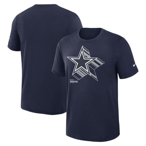 Men's Nike Navy Dallas Cowboys Left End Run Slub Performance T-Shirt
